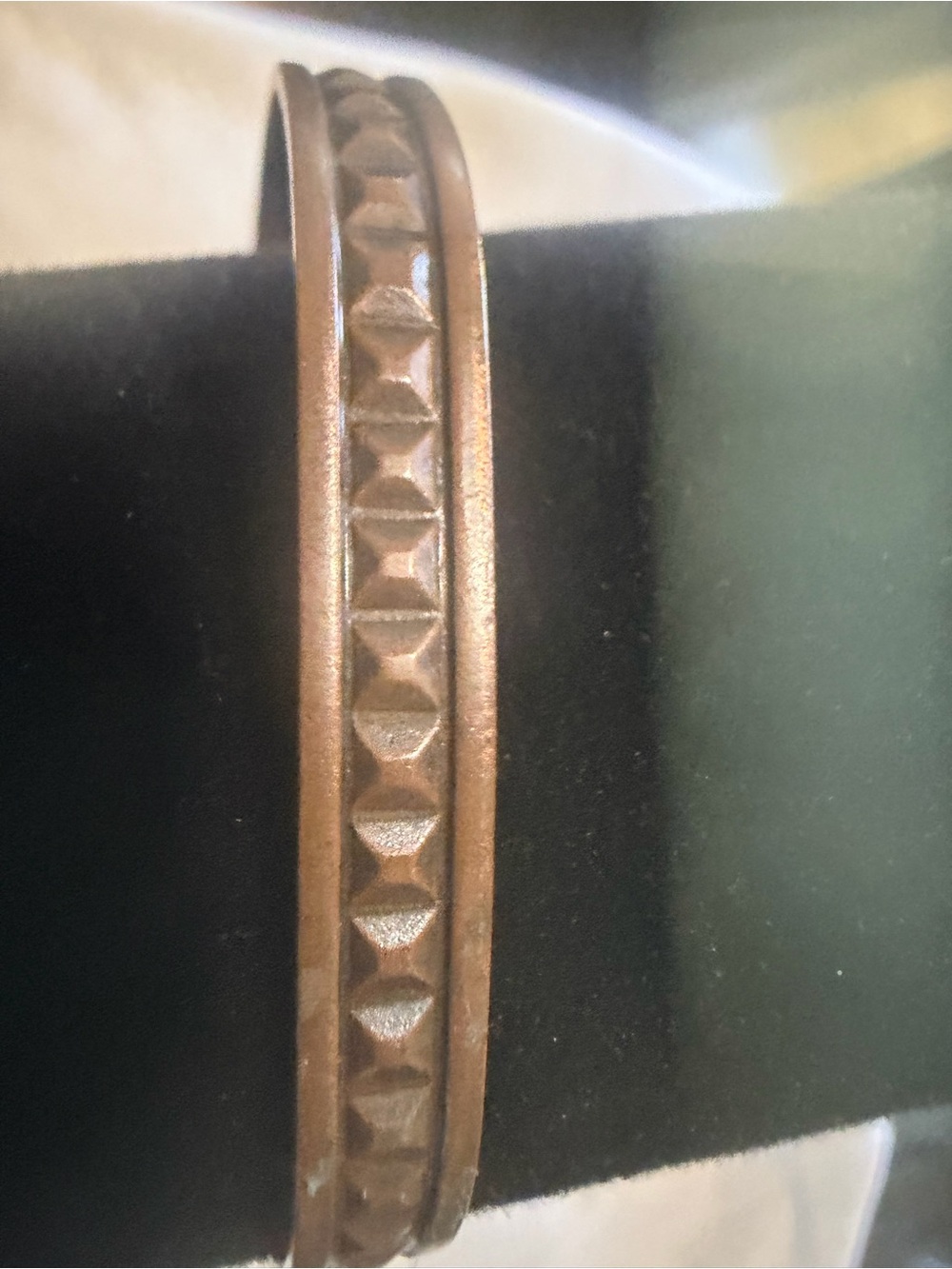 Vintage Mid-Century solid copper bangle bracelet